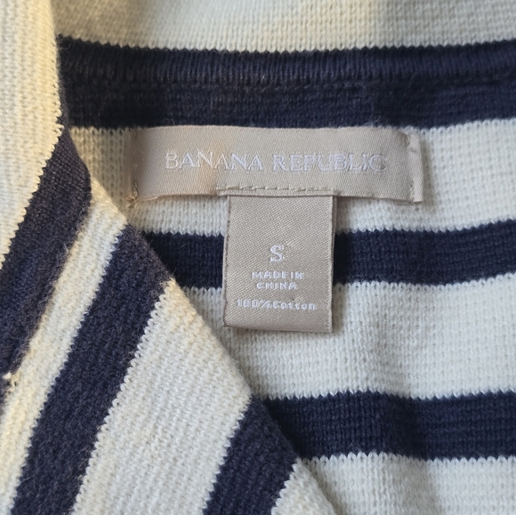 Banana Republic Navy Striped Knit Blazer Size Small - Picture 11 of 11